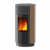 Stufa a pellet Girolami Round 14 13 kW ad aria WiFi - Bronzo