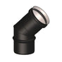 Curva 45° M/F diam. 80 mm per scarico fumi stufa a pellet e caldaia a pellet Stabile