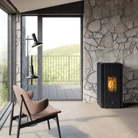 Stufa a pellet EK63 ZONE80 - gruppo Edilkamin -  7,6 kW ad aria Nero  EK63