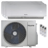 Condizionatore Houme Elèa Flow trial split 9000+9000+12000 BTU R32 inverter A++ WiFi unità esterna 7,9 kW Houme