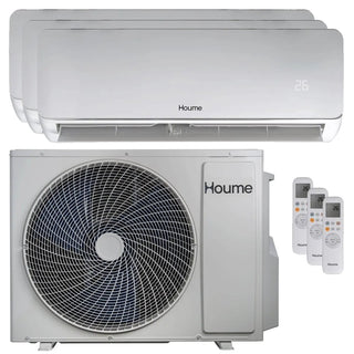 Condizionatore Houme Elèa Flow trial split 9000+9000+12000 BTU R32 inverter A++ WiFi unità esterna 7,9 kW Houme