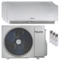 Condizionatore Houme Elèa Flow trial split 9000+9000+12000 BTU R32 inverter A++ WiFi unità esterna 7,9 kW Houme