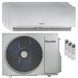 Condizionatore Houme Elèa Flow trial split 9000+9000+12000 BTU R32 inverter A++ WiFi unità esterna 7,9 kW Houme