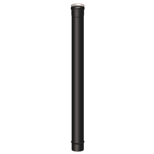 Elemento dritto M/F diam. 80 mm lunghezza 1000 mm scarico fumi stufa a pellet e caldaia a pellet