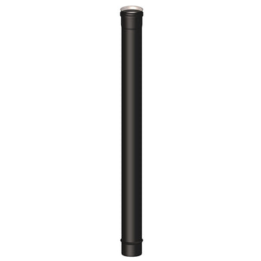 Elemento dritto M/F diam. 100 mm lunghezza 1000 mm scarico fumi stufa a pellet e caldaia a pellet