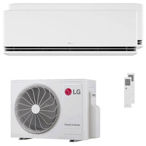 Condizionatore LG DUALCOOL Premium AI dual split 9000+12000 BTU inverter A+++ wifi unità esterna 4.1 kW LG