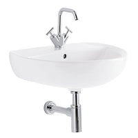 Lavabo Geberit Colibrì 65 cm monoforo sospeso bianco lucido