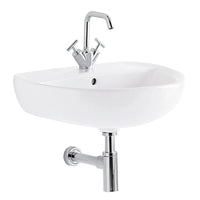 Lavabo Geberit Colibrì 65 cm monoforo sospeso bianco lucido Geberit