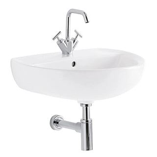Lavabo Geberit Colibrì 65 cm monoforo sospeso bianco lucido Geberit