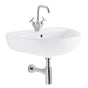 Lavabo Geberit Colibrì 65 cm monoforo sospeso bianco lucido Geberit