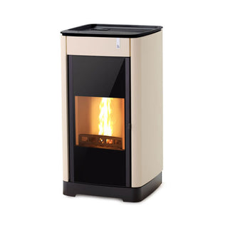 Stufa policombustibile Girolami Furni 14 avorio 15 kW idro + kit acs Girolami