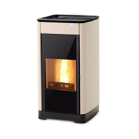 Stufa policombustibile Girolami Furni 18 avorio 18 kW idro + kit acs Girolami