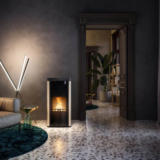 Stufa policombustibile Girolami Soft 26 avorio 24 kW idro + kit acs Girolami