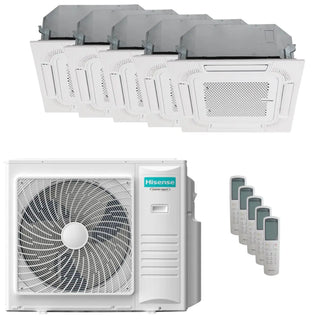Condizionatore Hisense Cassetta ACT penta split 9000+9000+9000+9000+18000 BTU inverter A++ unità esterna 10 kW Hisense
