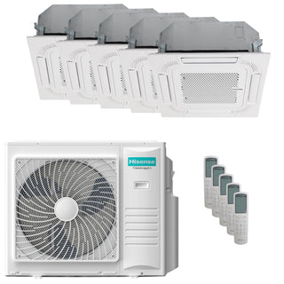 Condizionatore Hisense Cassetta ACT penta split 9000+9000+9000+12000+12000 BTU inverter A++ unità esterna 10 kW