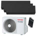 Condizionatore Toshiba SHORAI Edge Black trial split 5000+5000+9000 BTU inverter A++ wifi unità esterna 5.2 kW Toshiba