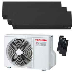 Condizionatore Toshiba SHORAI Edge Black trial split 5000+9000+12000 BTU inverter A+++ wifi unità esterna 5.2 kW