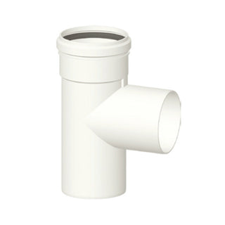 Raccordo a t 87° scarico fumi caldaia a condensazione diam. 80 mm. m/f in pp in pp Stabile