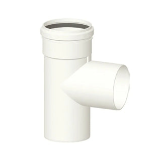 Raccordo a t 87° scarico fumi caldaia a condensazione diam. 100 mm. m/f in pp Stabile