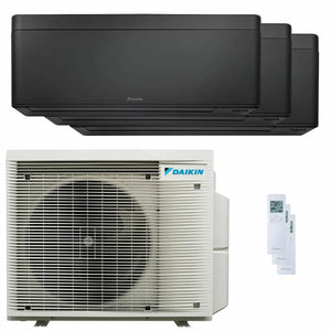 Condizionatore Daikin Stylish Total Black trial split 7000+7000+7000 BTU inverter A+++ wifi unità esterna 4 kW Daikin
