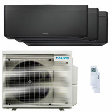Condizionatore Daikin Stylish Total Black trial split 9000+9000+12000 BTU inverter A++ wifi unità esterna 6.8 kW