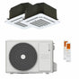 Condizionatore Clivet BOX 2 650x650 cassetta 4 vie dual split 9000+12000 BTU inverter A++  unità esterna 4.1 kW