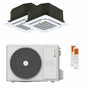 Condizionatore Clivet BOX 2 650x650 cassetta 4 vie dual split 9000+12000 BTU inverter A++  unità esterna 5.3 kW Clivet