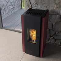 Stufa a pellet EK63 ZONE80 - gruppo Edilkamin - 7,6 kW ad aria Bordeaux