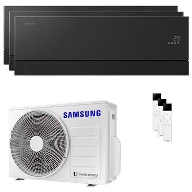 Condizionatore Samsung WindFree Première Plus trial split 9000+9000+9000 BTU inverter A++ wifi unità esterna 5.2 kW Soapstone Charcoal