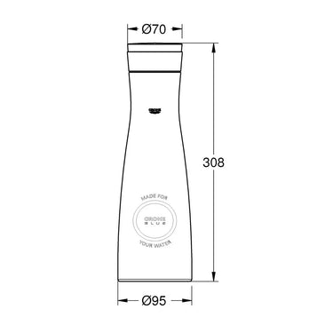 Caraffa Grohe Blue in cristallo da 1 litro Grohe