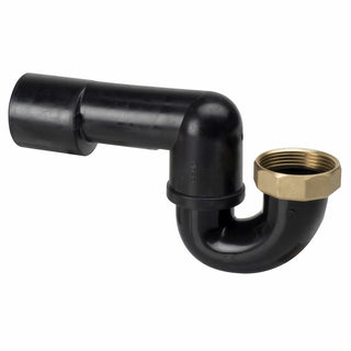 Sifone Valsir C2 in HDPE per scarico vasca con dado in ottone, connessione a saldare, versione bassa