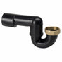 Sifone Valsir C2 in HDPE per scarico vasca con dado in ottone, connessione a saldare, versione bassa