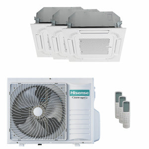 Condizionatore Hisense Cassetta ACT trial split 9000+12000+18000 BTU inverter A++ unità esterna 8