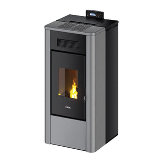 Stufa a pellet Cadel River Idro 23 ad acqua 22,4 kW WiFi Titanium  Cadel