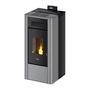 Stufa a pellet Cadel River Idro 16 ad acqua 16,1 kW WiFi Titanium