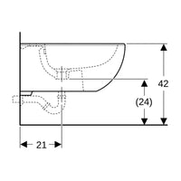 Bidet sospeso Geberit Selnova Premium - Bianco Geberit