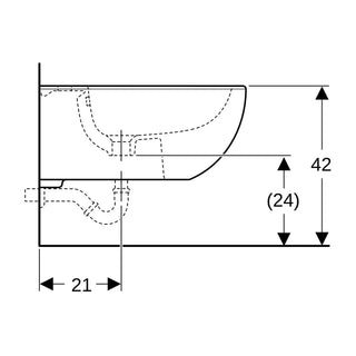 Bidet sospeso Geberit Selnova Premium - Bianco Geberit
