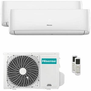 Condizionatore Hisense Hi-Comfort 2025 dual split 12000+12000 BTU inverter A++ wifi unità esterna 5 kW