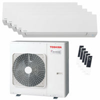 Condizionatore Toshiba SHORAI Edge White penta split 7000+9000+9000+12000+12000 BTU inverter A++ wifi unità esterna 10 kW