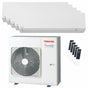 Condizionatore Toshiba SHORAI Edge White penta split 7000+9000+9000+12000+12000 BTU inverter A++ wifi unità esterna 10 kW