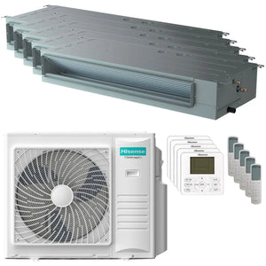 Condizionatore Hisense Canalizzabile ADT penta split 9000+9000+9000+9000+12000 BTU inverter A++ unità esterna 10 kW Hisense
