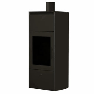 Stufa a legna Edilkamin Flamma 14 kW Idro Bianco panna Edilkamin