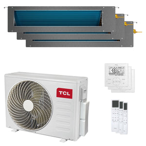 Condizionatore TCL Canalizzabile Serie D trial split 9000+9000+12000 BTU inverter A++ wifi unità esterna 7.9 kW