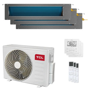Condizionatore TCL Canalizzabile Serie D trial split 9000+12000+12000 BTU inverter A++ wifi unità esterna 7.9 kW