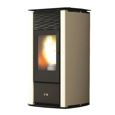 Stufa a pellet idro Cola Termo Focus Plus 21 kW avorio Cola