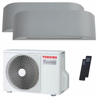 Condizionatore Toshiba Haori dual split 9000+12000 BTU inverter A++ wifi unità esterna 4,0 kW Toshiba