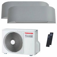 Condizionatore Toshiba Haori dual split 7000+7000 BTU inverter A+++ wifi unità esterna 3.3 kW Toshiba