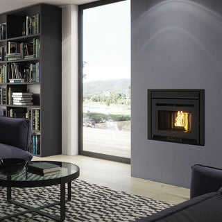 Inserto a pellet per camino EK63 PELLEK80 - gruppo Edilkamin - 8 kW ad aria WiFi