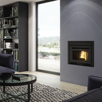 Inserto a pellet per camino PELLEK100+ EVO2 EK63 - gruppo Edilkamin - 10 kW ad aria canalizzata WiFi