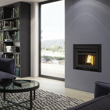 Inserto a pellet per camino PELLEK100+ EVO2 EK63 - gruppo Edilkamin - 10 kW ad aria canalizzata WiFi
